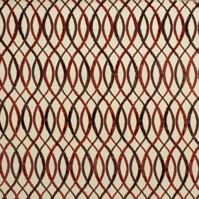 Groundworks INFINITY.BEIGE/R.0 Infinity Upholstery Fabric in Beige/rust/Beige/Burgundy/red/Brown