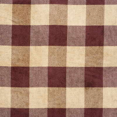 G P & J Baker J0576.490.0 Lancelot Check Multipurpose Fabric in Claret/Red/Brown