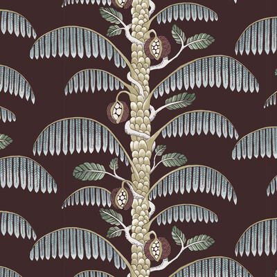 Kravet Couture JMW1015.21.0 Palm Stripe Wallcovering in Brown/Blue