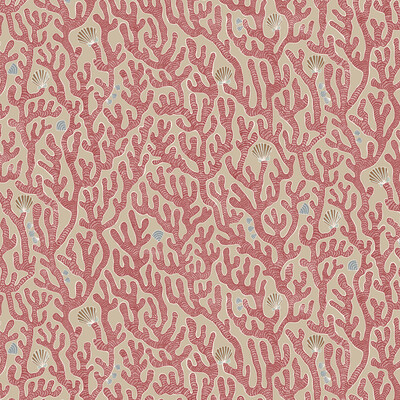 Kravet Couture JMW1016.01.0 Coral Wallcovering in Red/Beige