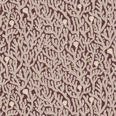 Kravet Couture JMW1016.21.0 Coral Wallcovering in Espresso/Brown