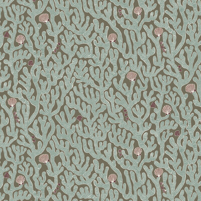 Kravet Couture JMW1016.31.0 Coral Wallcovering in Blue/Slate