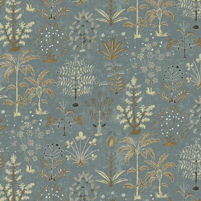 Kravet Couture Jmw1023.21.0 Cynthia Wp Wallcovering in Blue/Olive Green