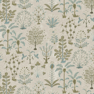 Kravet Couture Jmw1023.41.0 Cynthia Wp Wallcovering in Taupe/Blue/Green