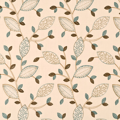 Baker Lifestyle LB50142.3.0 Lauretta Drapery Fabric in Teal/biscuit/Green/Brown