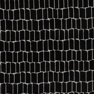 Gaston Y Daniela LCT1015.008.0 Maximo Upholstery Fabric in Onyx/Black