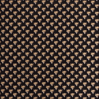 Gaston Y Daniela LCT1077.001.0 Raposu Upholstery Fabric in Onyx/Black/Gold