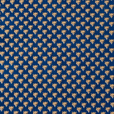 Gaston Y Daniela LCT1077.004.0 Raposu Upholstery Fabric in Navy/Blue/Gold