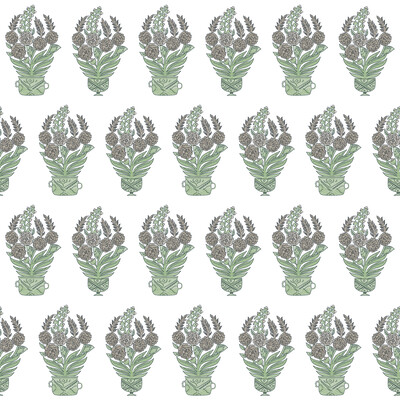 Gaston Y Daniela LCW1020.004.0 Celorio Wp Wallcovering Fabric in Verde/Mint/Green/Grey