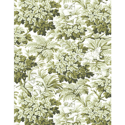 Gaston Y Daniela LCW1033.002.0 Vegacervera Wp Wallcovering Fabric in Verde/Green/Olive Green