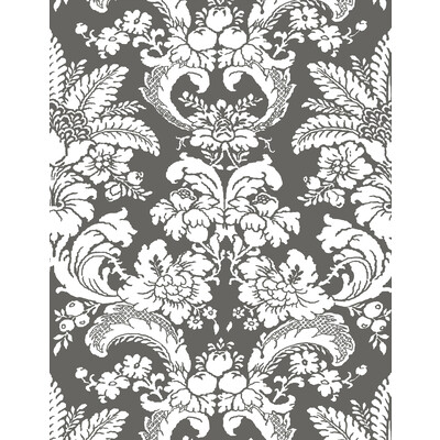 Gaston Y Daniela LCW1037.005.0 Grajal Wp Wallcovering Fabric in Gris/Grey/Charcoal