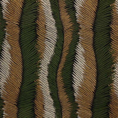 Kravet Couture LZ-30414.05.0 Plumage Multipurpose Fabric in Green/Bronze/Metallic
