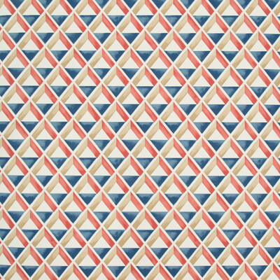 Lee Jofa P2018108.195.0 Cannes Paper Wallcovering in Red/blue/Multi/Red/Blue