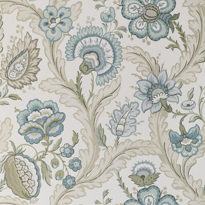 Lee Jofa P2020101.1323.0 Wimberly Paper Wallcovering in Aqua/sage/Turquoise/Sage