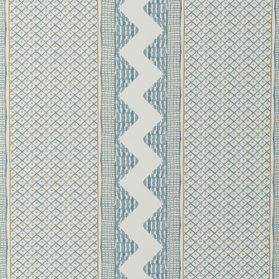 Lee Jofa P2020102.134.0 Whitaker Paper Wallcovering in Ocean/gold/Turquoise/Gold
