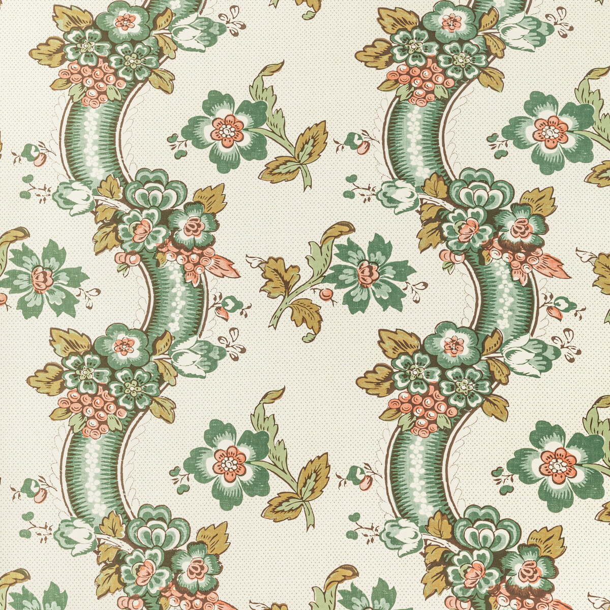 Lee Jofa P2020111.317.0 Benday Paper Wallcovering in Green/rose/Green/Pink