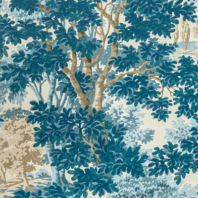 Lee Jofa P2022104.155.0 Woodland Paper Wallcovering in Blue/Light Blue