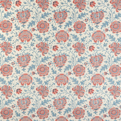 Lee Jofa P2022112.195.0 Indiennes Floral Wp Wallcovering in Berry/Red/Blue