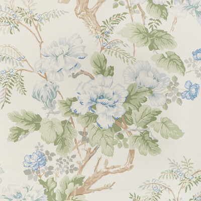 Lee Jofa P2023118.153.0 Chinese Peony Wp Wallcovering in Blue/Light Blue/Green