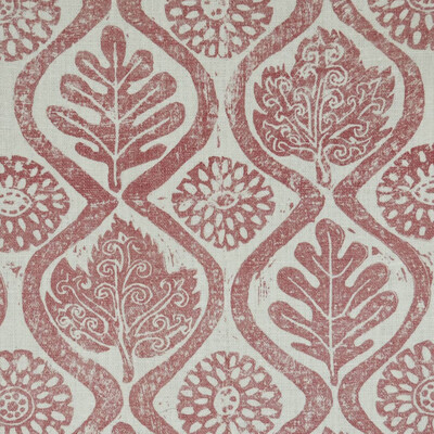 Lee Jofa PBFC-3502.917.0 Oakleaves Wallcovering in Pink/White/Burgundy/red