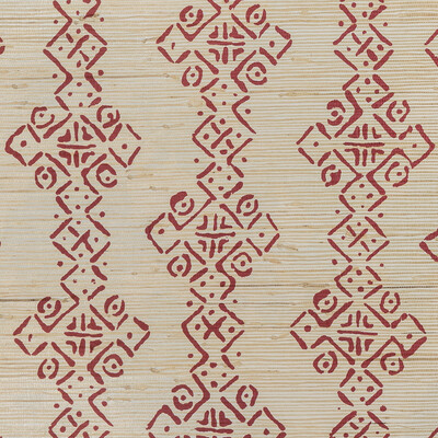 Lee Jofa PBFC-3529.717.0 Mali Grasscloth Wallcovering in Ruby/Burgundy/red/Red/Beige