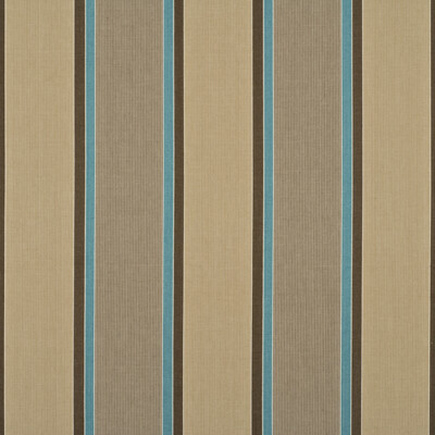 Baker Lifestyle PF50275.3.0 Casson Stripe Multipurpose Fabric in Aqua/beige/Light Green/Beige