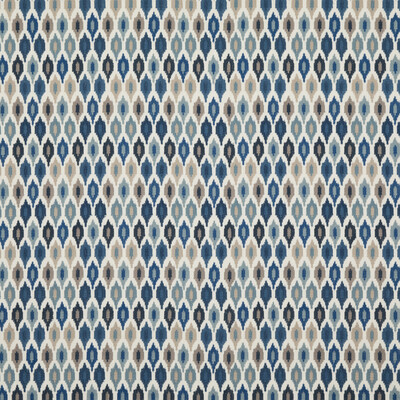 Baker Lifestyle PF50446.1.0 Mazara Drapery Fabric in Indigo/Blue/White
