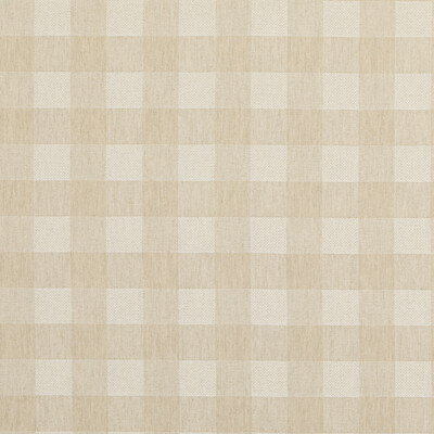 Baker Lifestyle PF50490.110.0 Block Check Upholstery Fabric in Linen/Beige/White