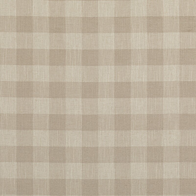 Baker Lifestyle PF50490.140.0 Block Check Upholstery Fabric in Stone/Beige/White