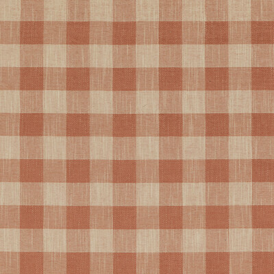Baker Lifestyle PF50490.330.0 Block Check Upholstery Fabric in Spice/Orange/Beige