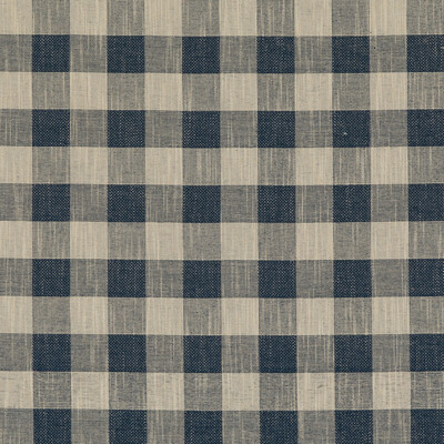 Baker Lifestyle PF50490.680.0 Block Check Upholstery Fabric in Indigo/Blue/Beige
