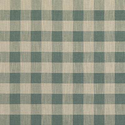 Baker Lifestyle PF50490.725.0 Block Check Upholstery Fabric in Aqua/Green/Beige