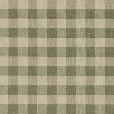 Baker Lifestyle PF50490.735.0 Block Check Upholstery Fabric in Green/Beige