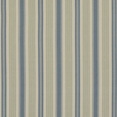 Baker Lifestyle PF50507.1.0 Purbeck Stripe Multipurpose Fabric in Blue/green/Blue