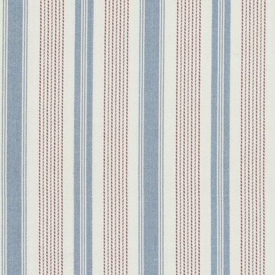 Baker Lifestyle PF50507.4.0 Purbeck Stripe Multipurpose Fabric in Red/blue/Red/Blue/Yellow