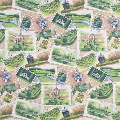 Baker Lifestyle PP50339.2.0 Opera Postcards Drapery Fabric in Honey/multi/Beige/Green/Multi