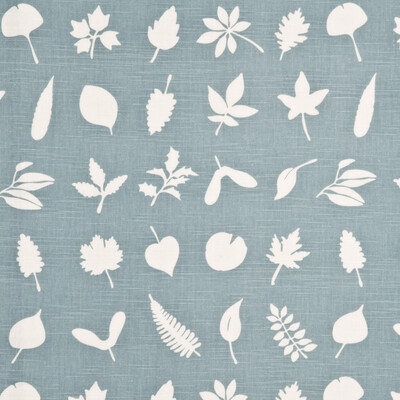 Baker Lifestyle PP50342.1.0 Tumbling Leaves Drapery Fabric in Aqua/Light Blue/White