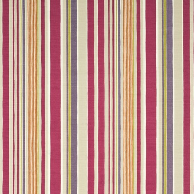 Baker Lifestyle PP50360.3.0 Mallow Stripe Multipurpose Fabric in Sienna/fuchsia/stone/Beige/Pink/Orange