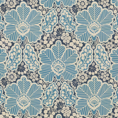 Baker Lifestyle PP50479.1.0 Arbour Multipurpose Fabric in Indigo/Blue/White