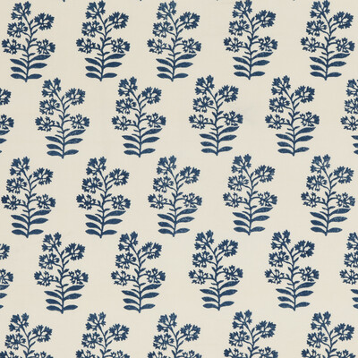 Baker Lifestyle PP50483.1.0 Wild Flower Multipurpose Fabric in Indigo/Blue/White