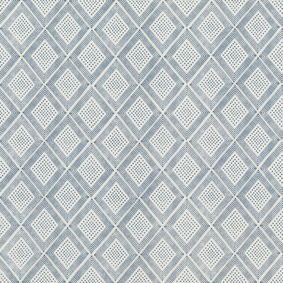 Baker Lifestyle PP50484.1.0 Block Trellis Multipurpose Fabric in Indigo/Blue/White