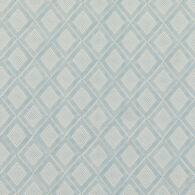 Baker Lifestyle PP50484.3.0 Block Trellis Multipurpose Fabric in Aqua/Teal/White