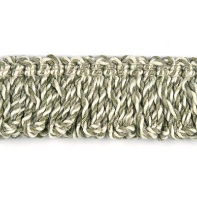 Parkertex PT85000.5.0 Rope Loop Fringe Trim Fabric in Linen/Grey/White
