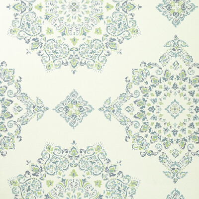 Baker Lifestyle PW78034.3.0 Parvani Wallcovering in Teal/lime
