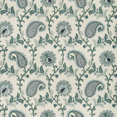 Kravet Design SAUDADE.15.0 Saudade Paisley Multipurpose Fabric in White , Blue , Bay
