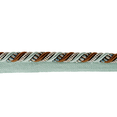 Kravet Couture T30212.635.0 Ribbon Cord W/flange Trim Fabric in Light Blue , Brown