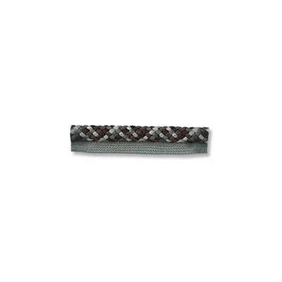 Kravet Design T30396.356.0 Pixie Cord W/lip Trim Fabric in Brown/Green/Light Green