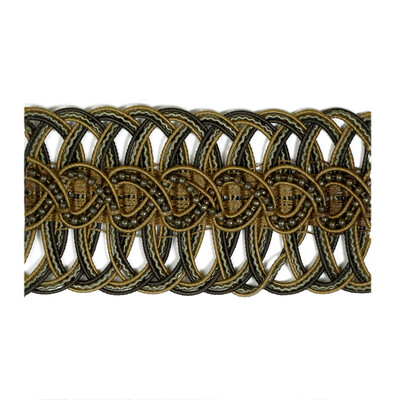 Kravet Couture T30461.30.0 Kf Cou::jesters Braid Trim Fabric in Antique/Brown/Light Yellow