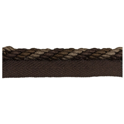Kravet Couture T30560.6.0 Tonal Cord Trim Fabric in Loam/Brown