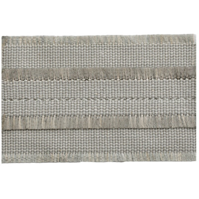 Kravet Couture T30564.11.0 Fringed Border Trim Fabric in Grey , Grey , Grey Frost